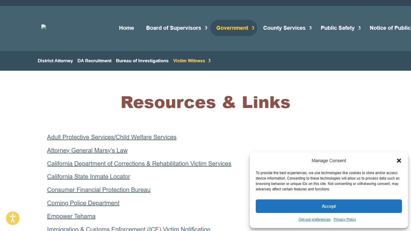 Resources & Links Tehama County